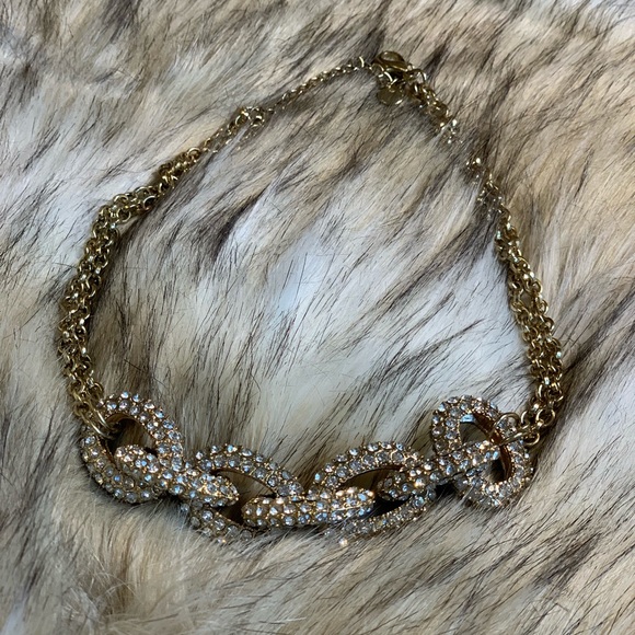 J. Crew Jewelry - J.Crew Gold Pave Chain Necklace